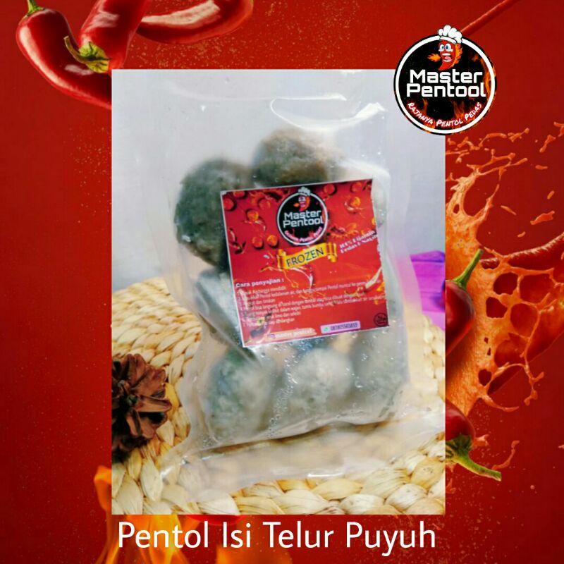 Jual Pentol Isi Telur Puyuh Bakso Kuah Mercon Pedas Frozen Food Master