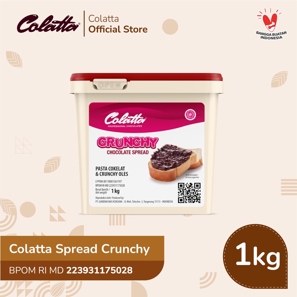 Jual Colatta Chocolate Spread Crunchy - Selai Coklat 1Kg | Shopee Indonesia