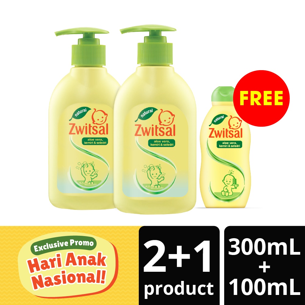 Jual Buy 2 Zwitsal Shampoo Aloe Vera Kemiri Seledri 300ml FREE Hair ...