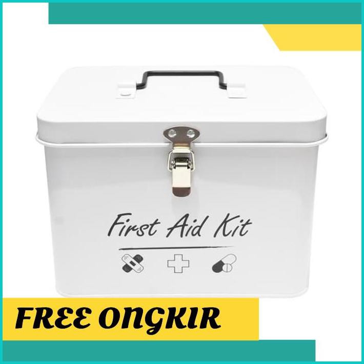 Jual READY STOCK KOTAK PENYIMPANAN OBAT-MEDICINE BOX WHT W/LOCK 22.4X16 ...
