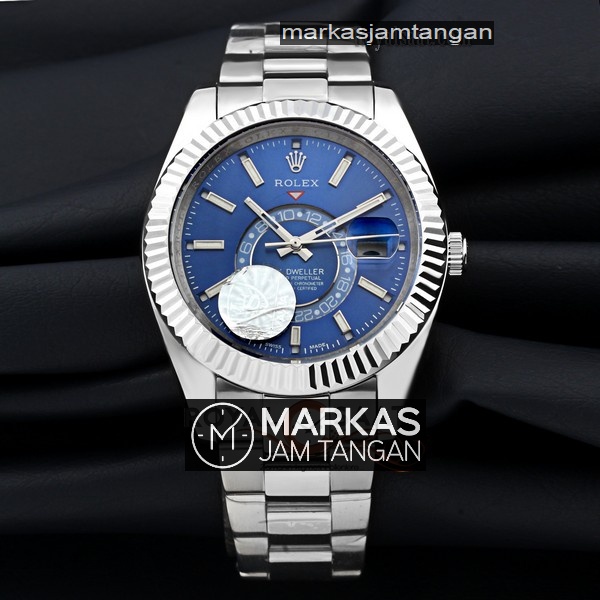 Jual Jam Tangan Pria Rolex Sky Dweller PREMIUM Automatic Stainless Steel Watch TERMURAH TERLARIS