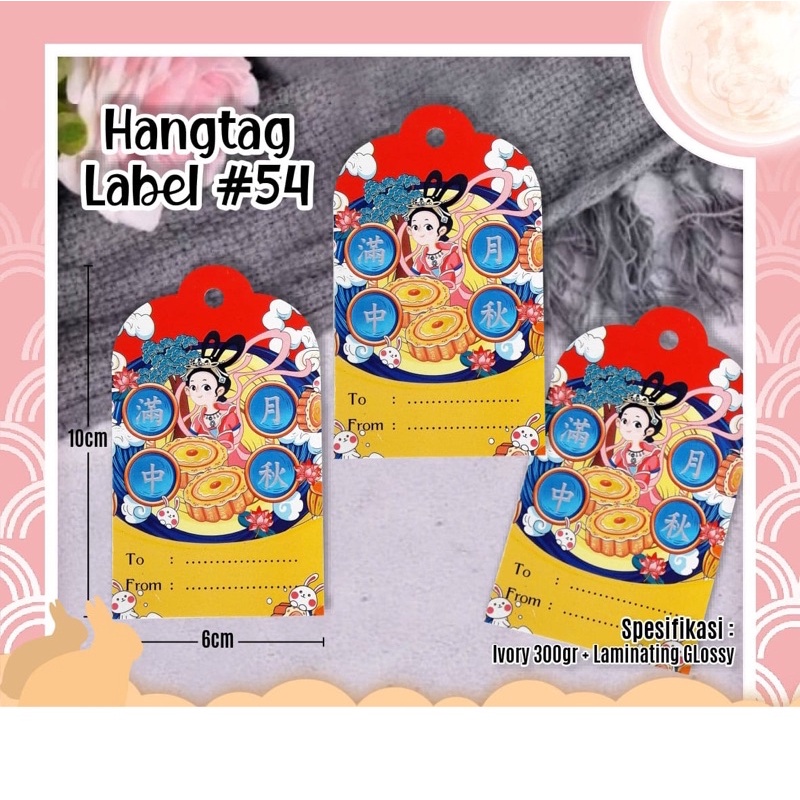 Jual Hangtag label mooncake #54 isi 50 pcs | Shopee Indonesia