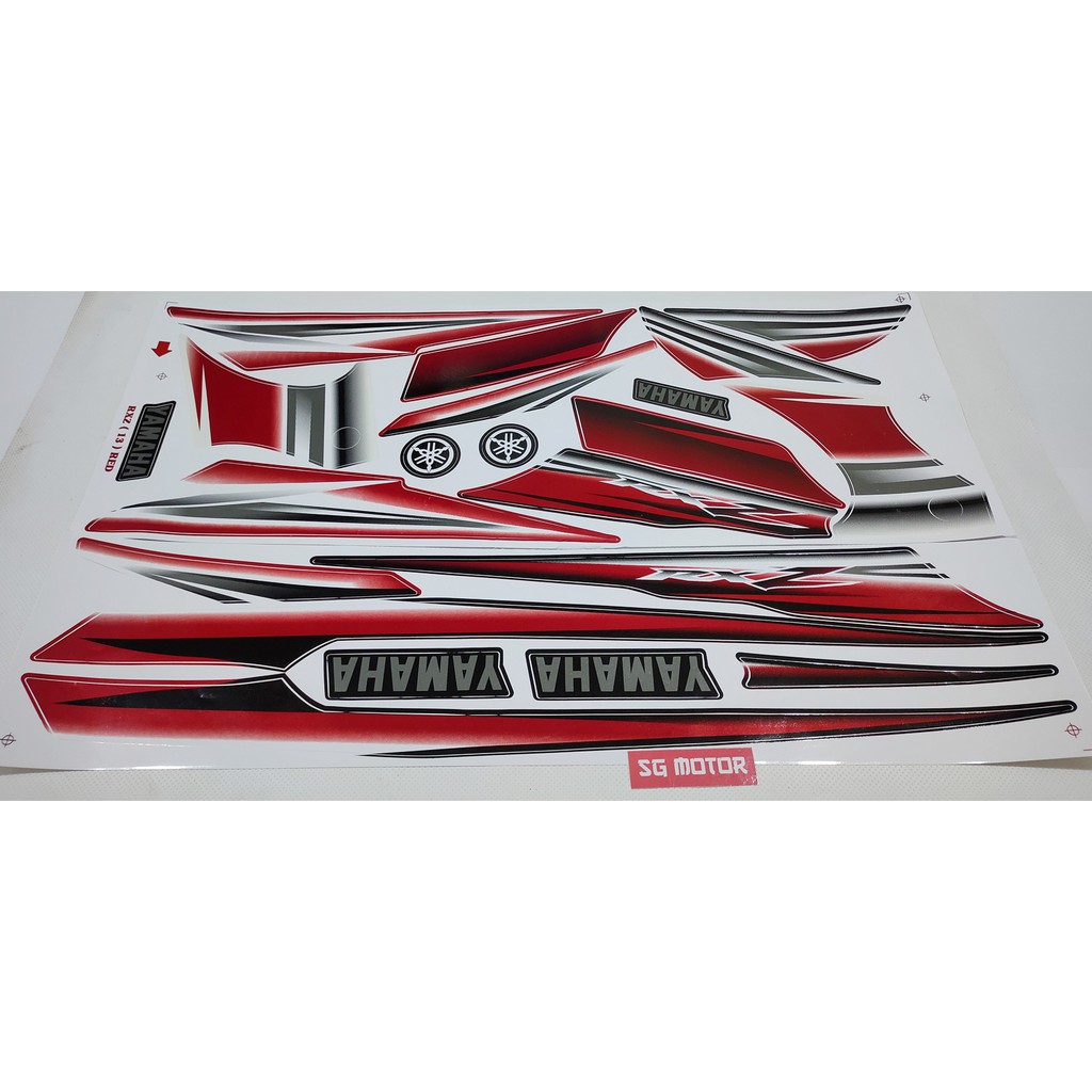 Jual STIKER BODI RX-Z BARU. STRIPING BODY YAMAHA RX-Z CATALYZER WARNA ...