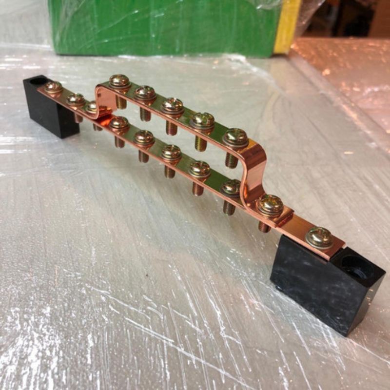 Jual Busbar Grounding Bar Plat Tembaga Nol Arde Shopee Indonesia