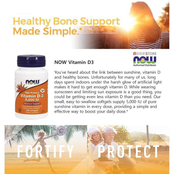 Jual vitamin- now foods - vitamin d3 (5000 iu) - 120 softgels ...