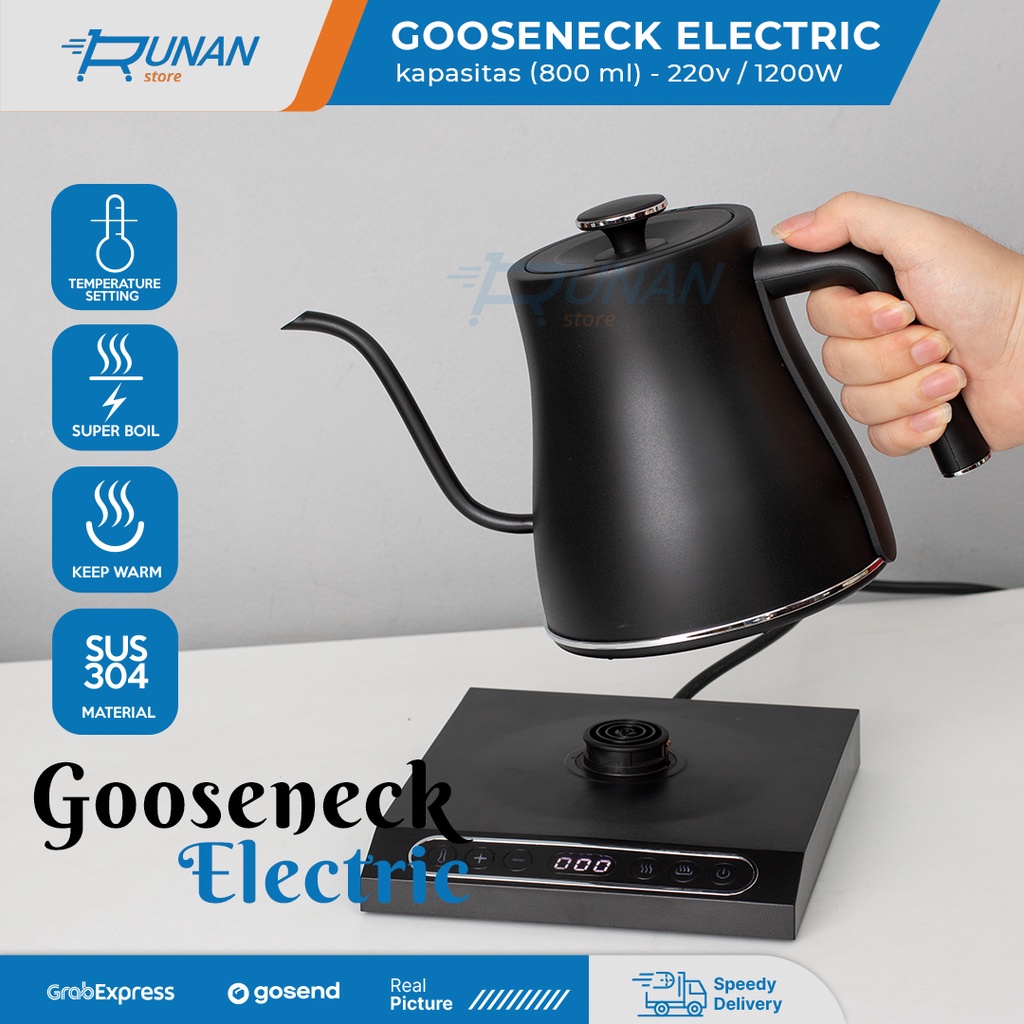 800ml variable temperature control gooseneck electric