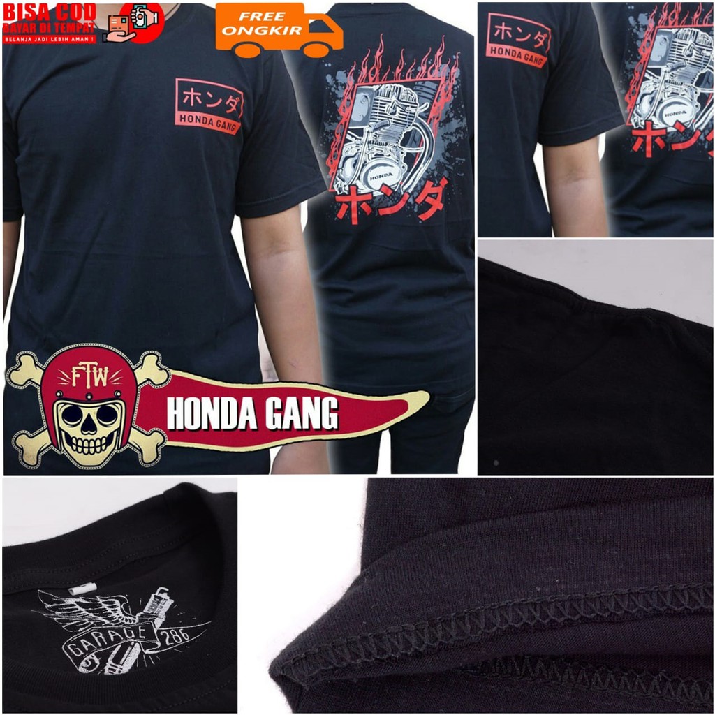 Jual Honda Gank Kaos Komunitas Honda Kaos Honda Gank Baju Honda Gank