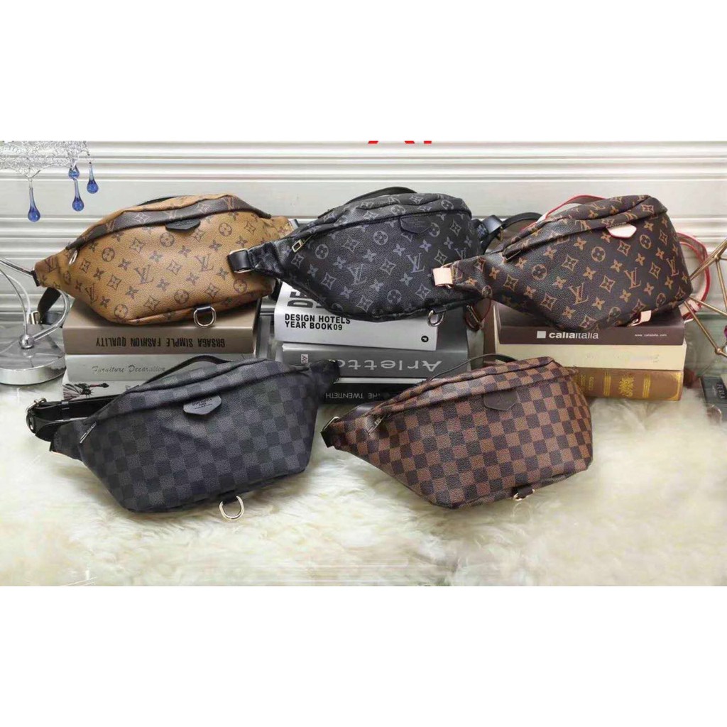 Jual TAS WAISTBAG PRIA LV LOUIS VUITTON CAMPUS BUMBAG DAMIER