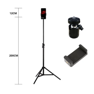 Tripod Handphone 2 Meter Besi Plus Mini Ball Head Free Holder Hp Free Tomsis Remote Bluetooth