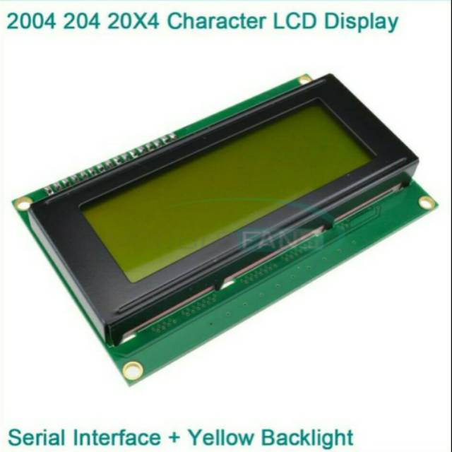 Jual LCD2004 LCD 2004 With I2C LCD Backpack Yellow And Green Screen ...