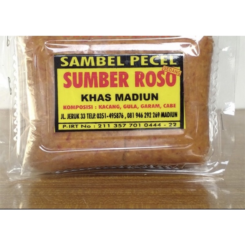 Jual Sambel Pecel Khas Madiun SUMBER ROSO (250 gram) | Shopee Indonesia