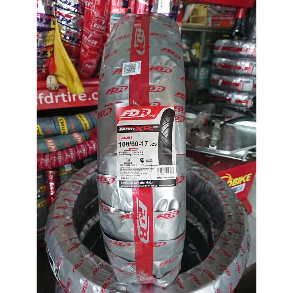Jual FDR Sport XR EVO 100/80 ring 17 ban motor CBR R15 GSX Vixion NVA ...