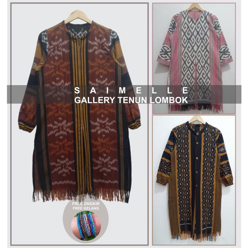 Jual Baju Tenun Tunik Etnik Lombok By Saimelle Gallery Tenun Lombok Shopee Indonesia