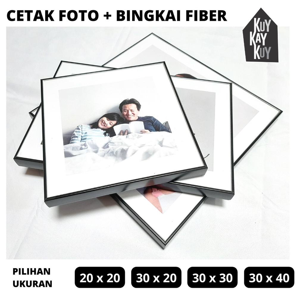 Jual Cetak Foto Bingkai Fiber Photo Frame Tanpa Paku Tinggal Tempel Hiasan Dinding 20x20 Dan 9057