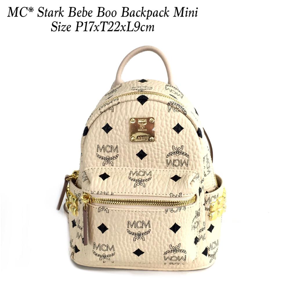 MCM Stark Bebe Boo Backpack Mini Original Ransel Mini Wanita