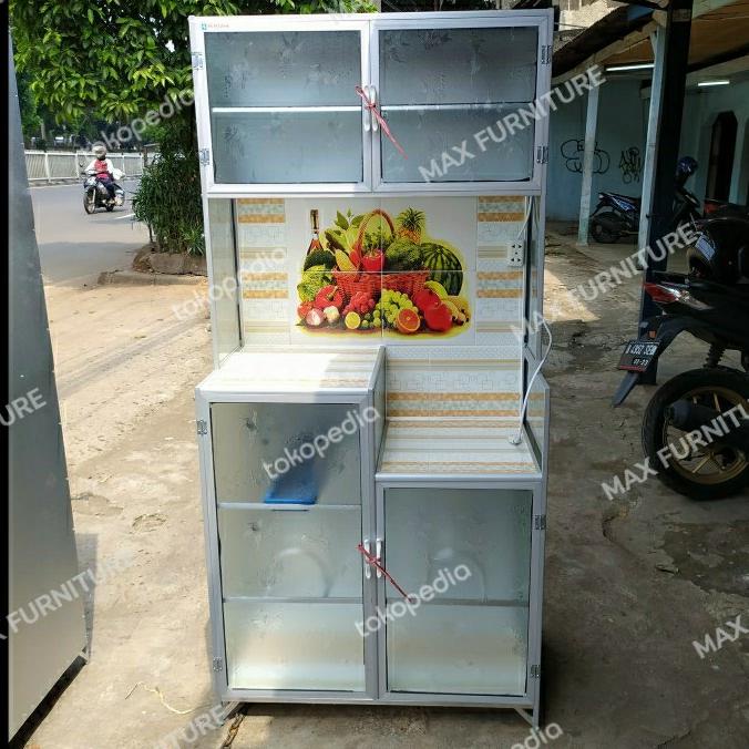 Jual Lemari / Rak Piring Aluminium 2 Pintu Kaki (Promo) | Shopee Indonesia