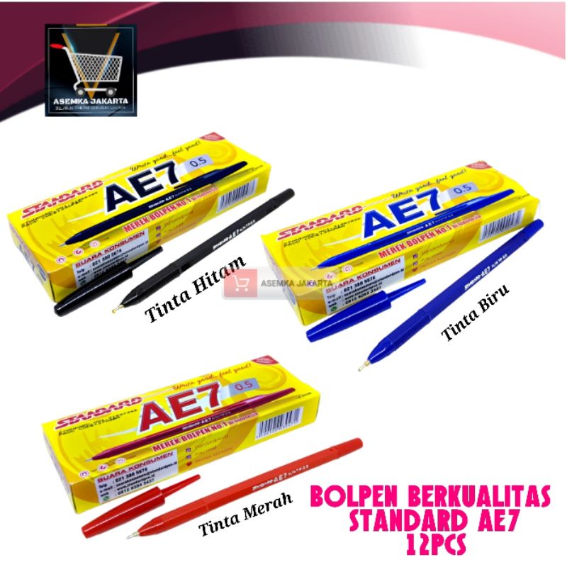 Jual Aj Pulpen Standard Ae Pen Bolpen C Pcs Shopee Indonesia