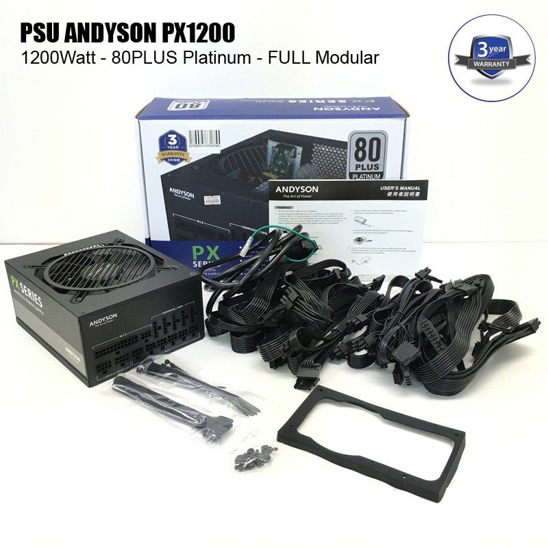 Jual ANDYSON PX1200, PSU 1200Watt, 80PLUS Platinum, Full Modular