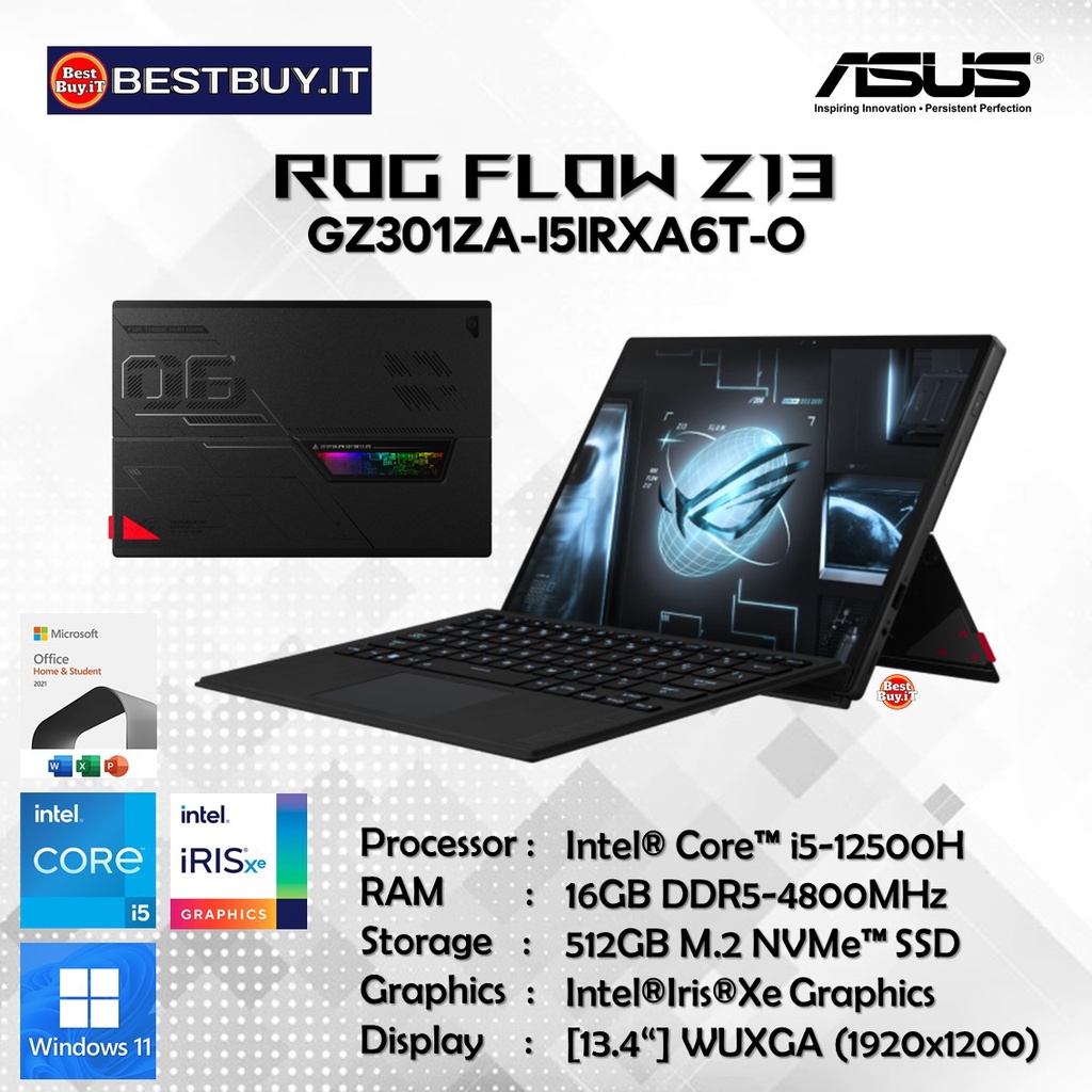 Jual Asus Rog Flow Z13 Gz301za I5 12500h Iris Xe 16gb 512gb 120hz W11 Ohs Shopee Indonesia 3945