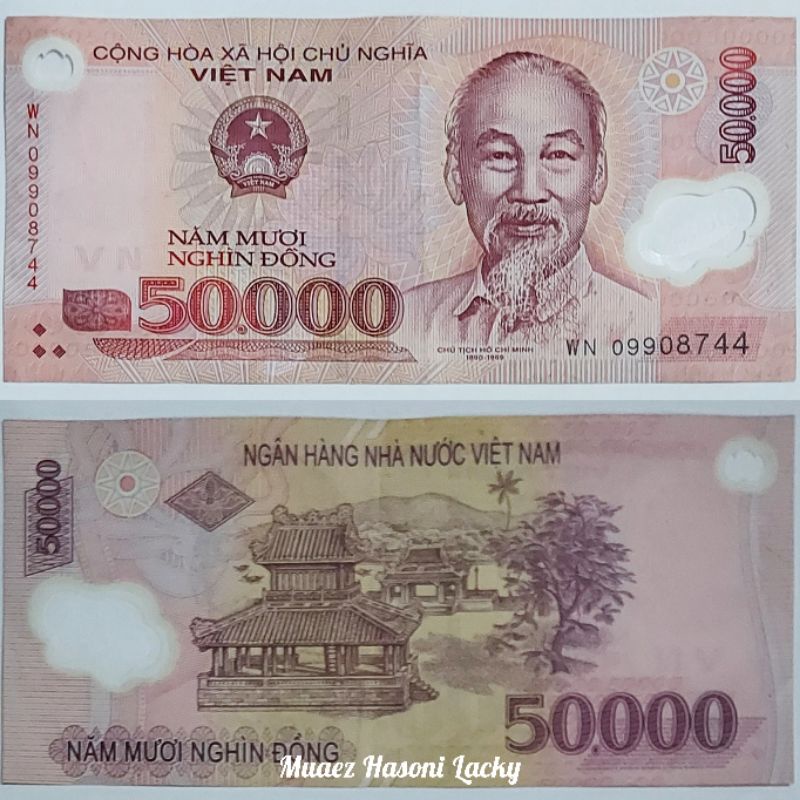 Jual Koleksi Vietnam Dong Pecahan 50.000 Bahan Polymer Original ...