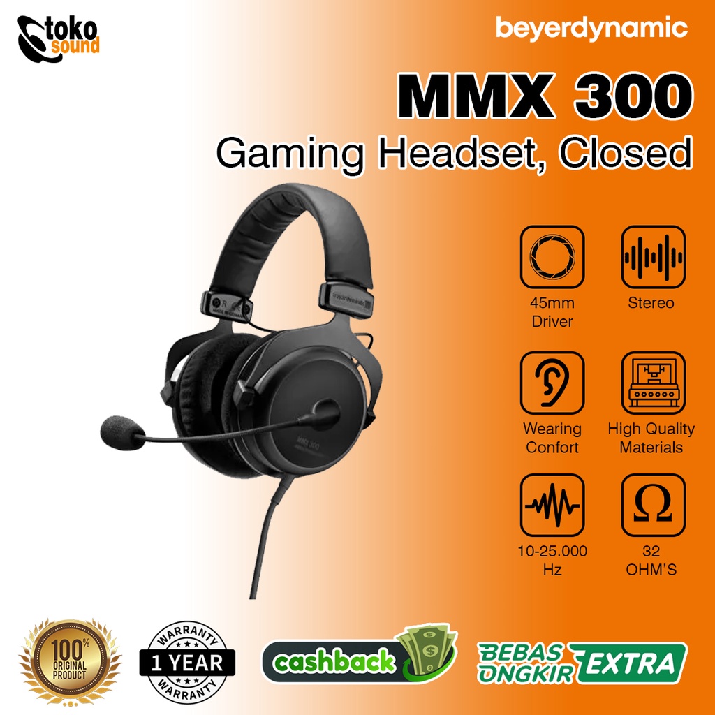 Jual Beyerdynamic MMX 300 2nd Gen Closed Gaming Headset Shopee