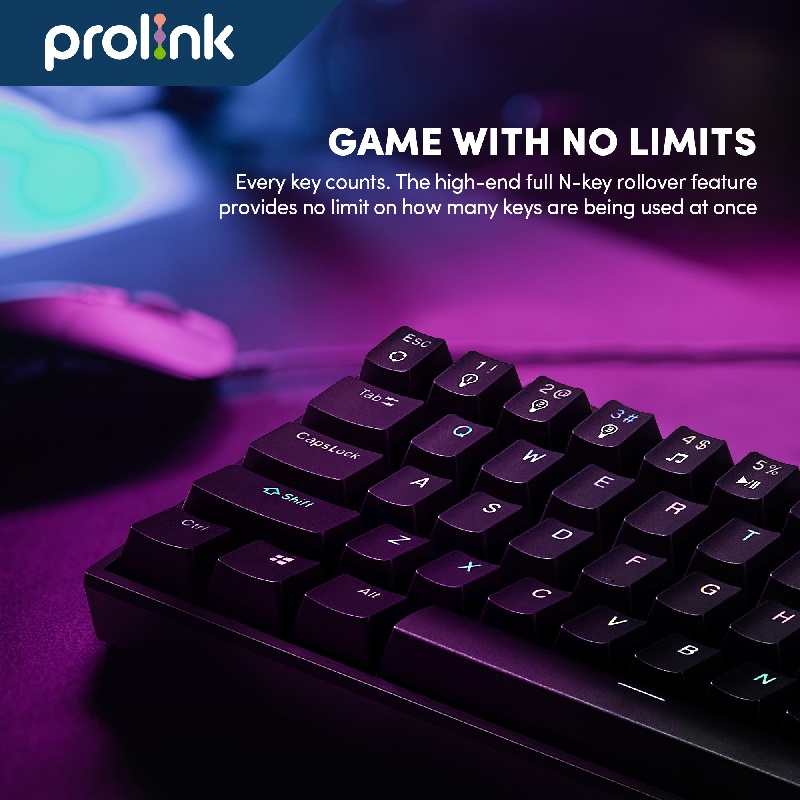 Jual Prolink Desmodus Mechanical Keyboard Full length l Compact design ...