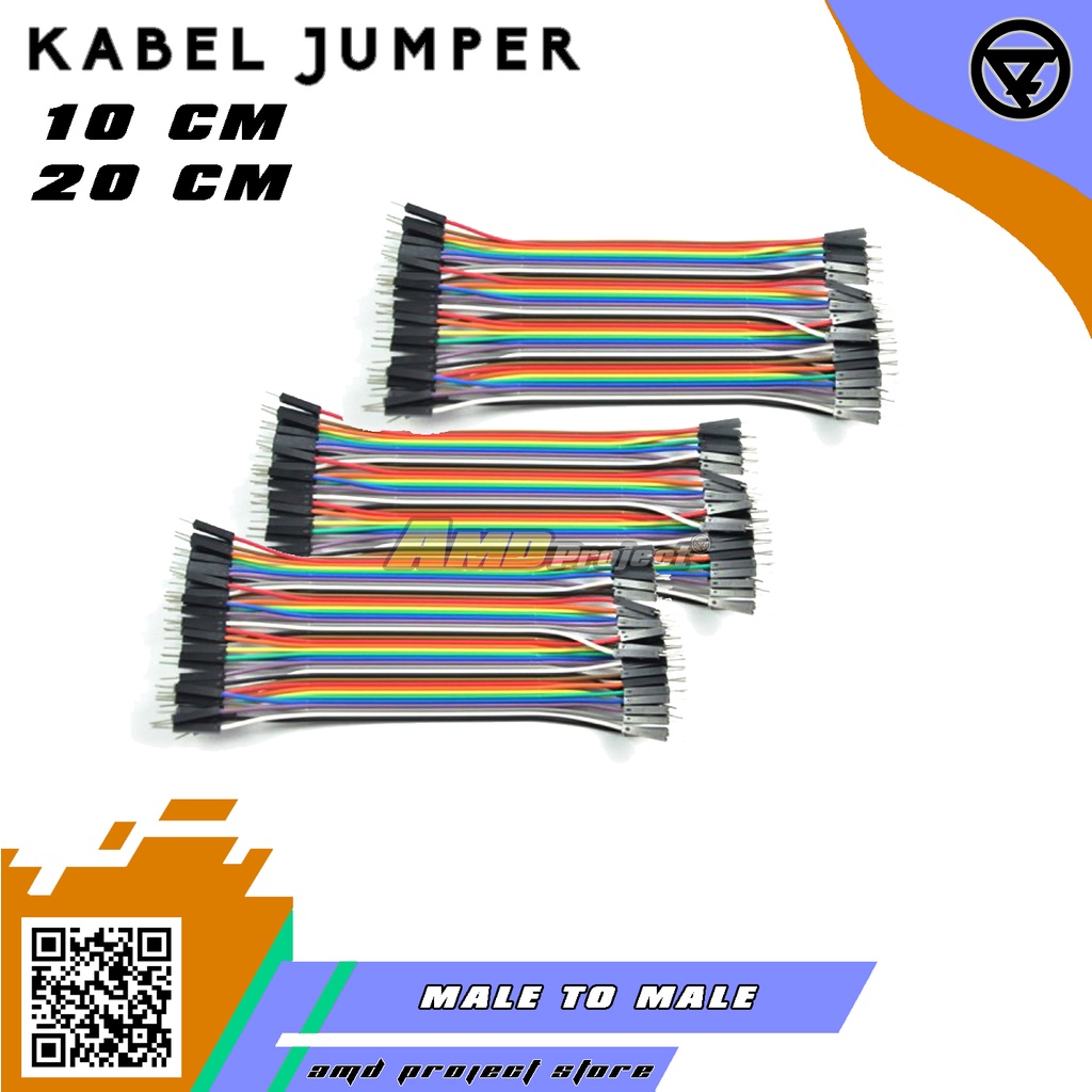 Jual Kabel Jumper Male To Male Cowok Mtm Berbagai Ukuran Isi Jalur