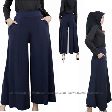 Kulot P8 Spesialis Bahan Jersey ByDaawam Kulot Panjang Mayung Dengan Kantong Dan Pinggang Karet