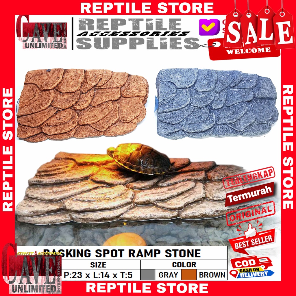 Jual Tr Basking Spot Ramp Tempat Jemur Reptile Kura Kura Air Brazil Bres Hewan Pet Tempat