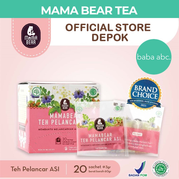 Jual Mama Bear Teh Pelancar Asi Mamabear Tea Asi Booster Shopee Indonesia