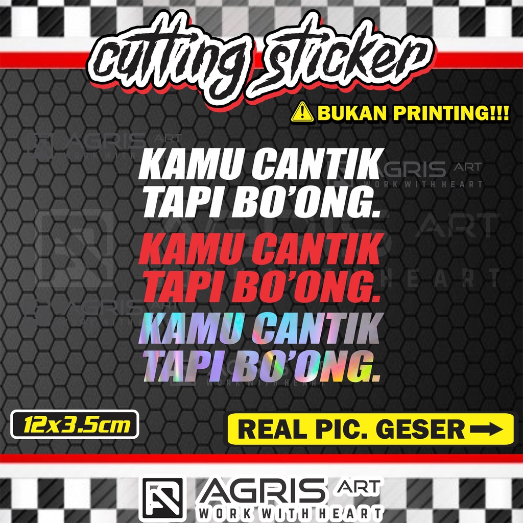 Jual cutting sticker stiker viral kamu canting tapi boong | Shopee ...