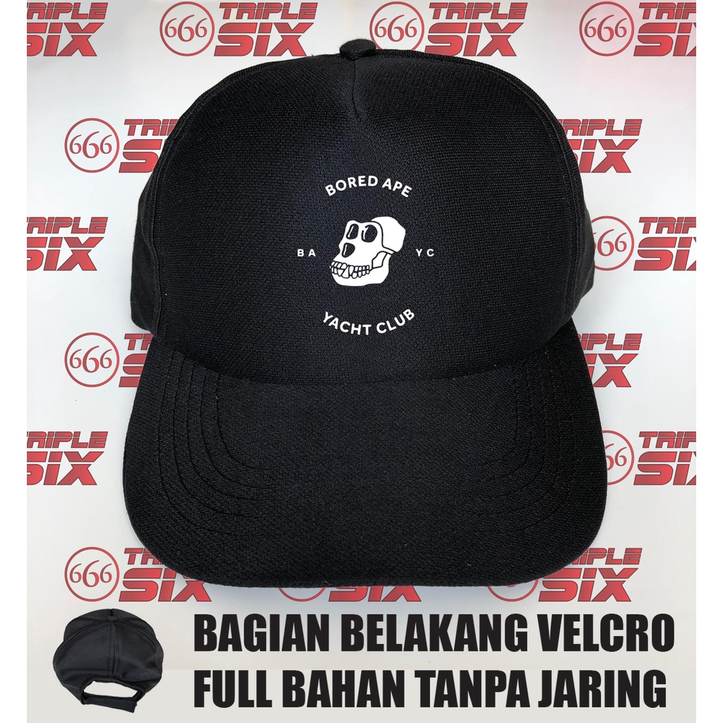 Jual Topi Baseball Velcro Bored Ape Yacht Club NFT BAYC Logo | Shopee ...