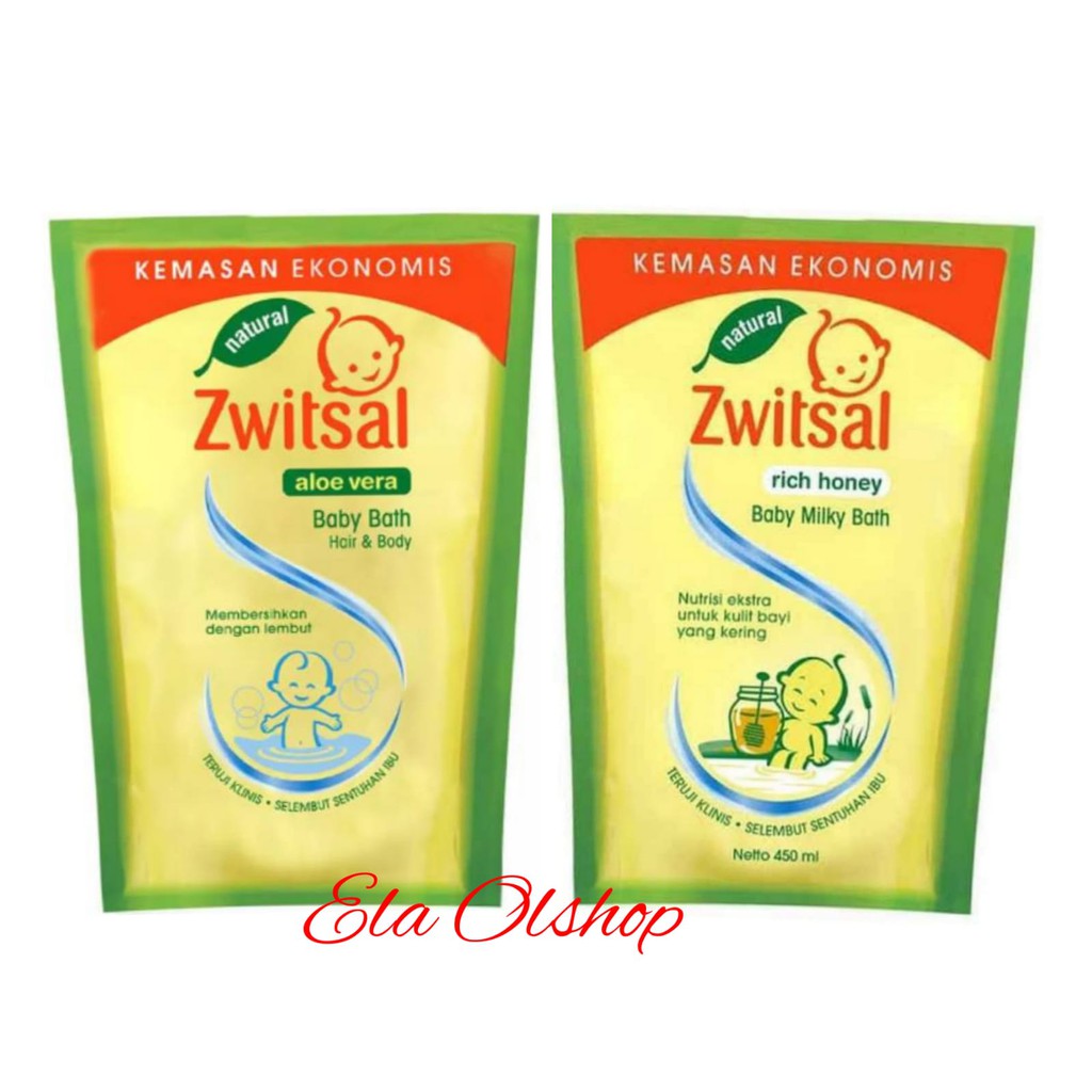 Jual Zwitsal Baby Bath 2in1 Natural Hair And Body Aloe Vera 450/600 Ml ...