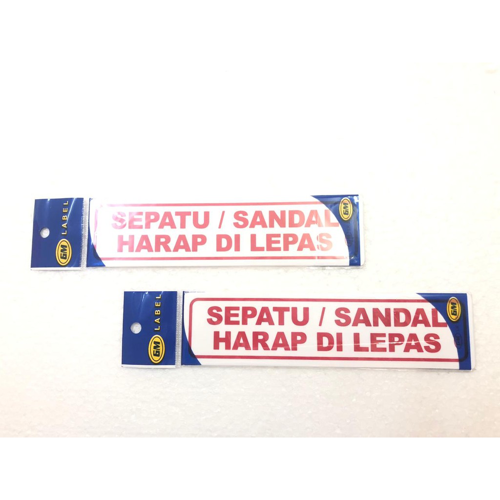 Jual GM LABEL SEPATU / SANDAL, HARAP DILEPAS KECIL | Shopee Indonesia