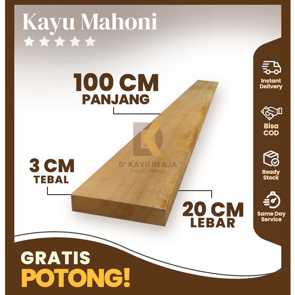 Jual Papan Kayu Jati Belanda Pinus Mahoni Lebar 20cm Ukuran 3 X 20 Cm ...