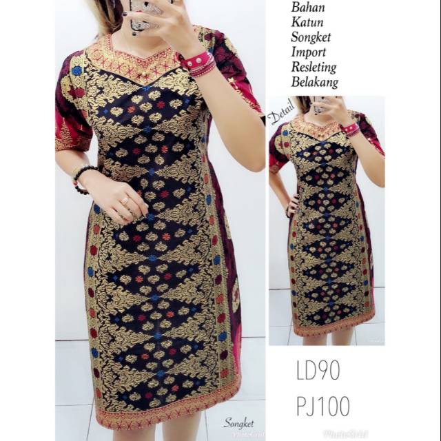 Dress hotsell songket modern