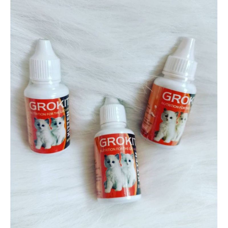 Jual Grokit 30ml Vitamin Pertumbuhan Anak Kucing Kitten Gro Kit 30 Ml ...