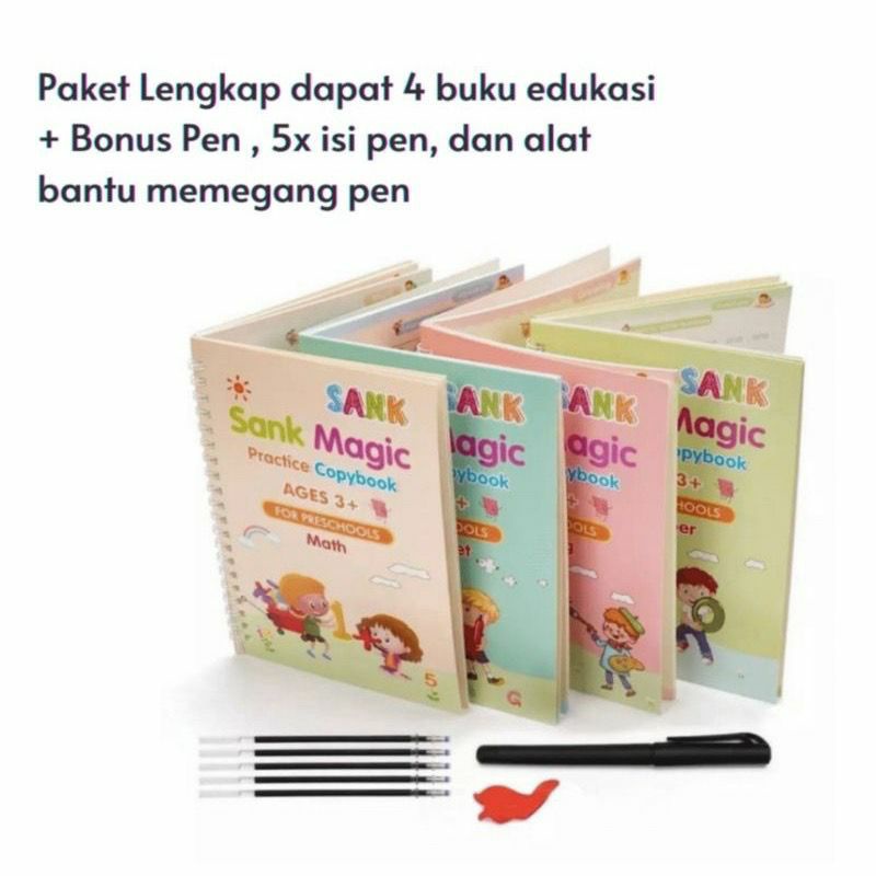 Jual Ready Stock Sank Magic Book Set Paket Isi Buku Buku Belajar Paud Shopee Indonesia