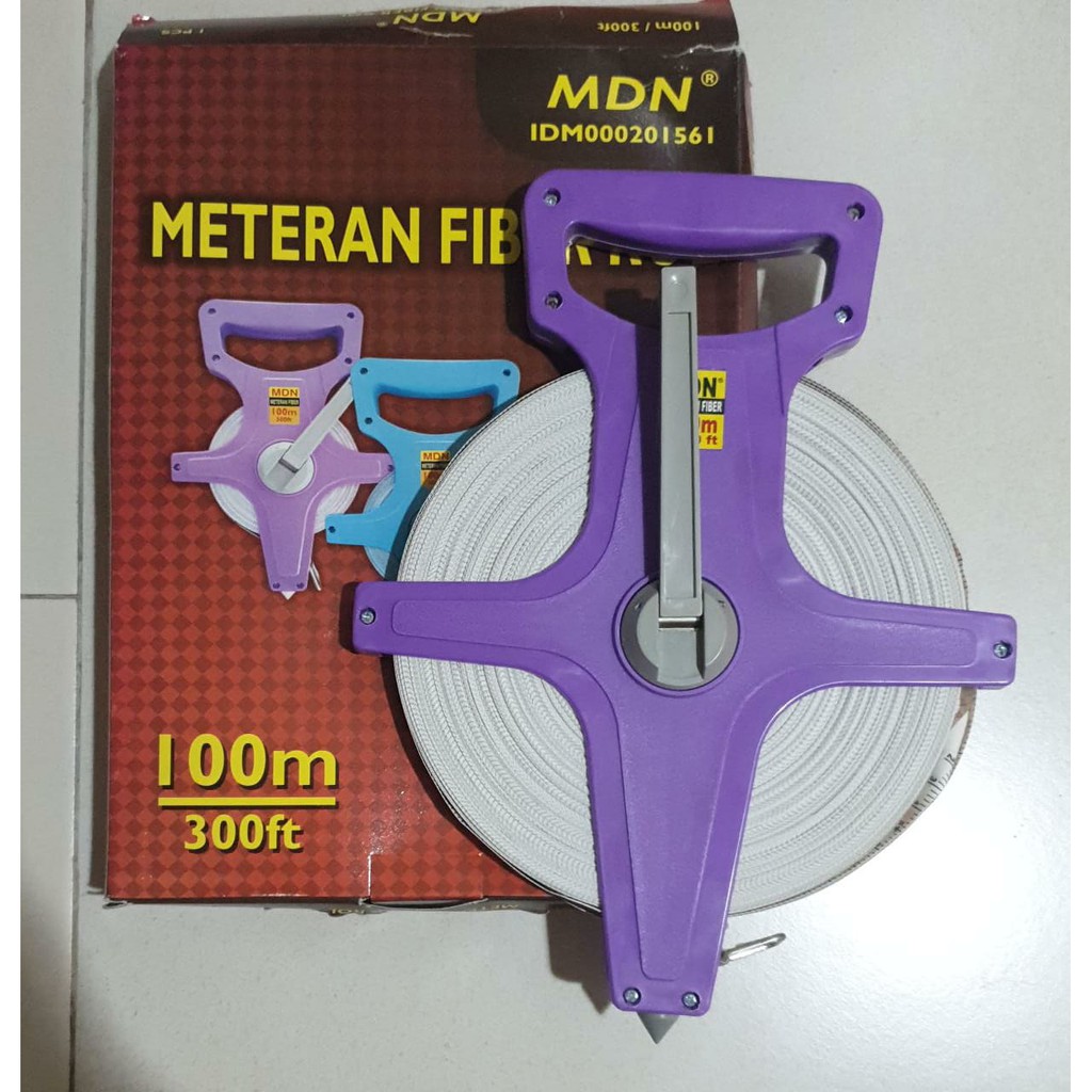 Jual Meteran Fiber MAXI MDN 100 meter - Meteran Tancap 100m Meteran ...