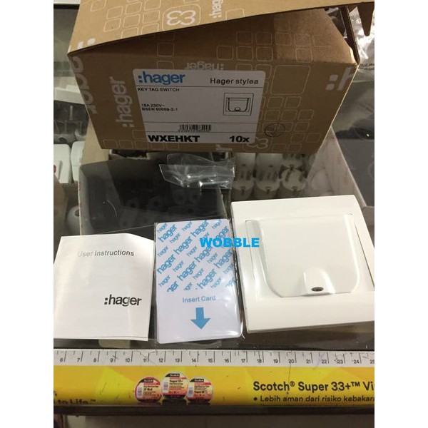 Jual Order Langsung Saklar Kartu Hotel Key Tag Switch Hager - WXEHKT ...