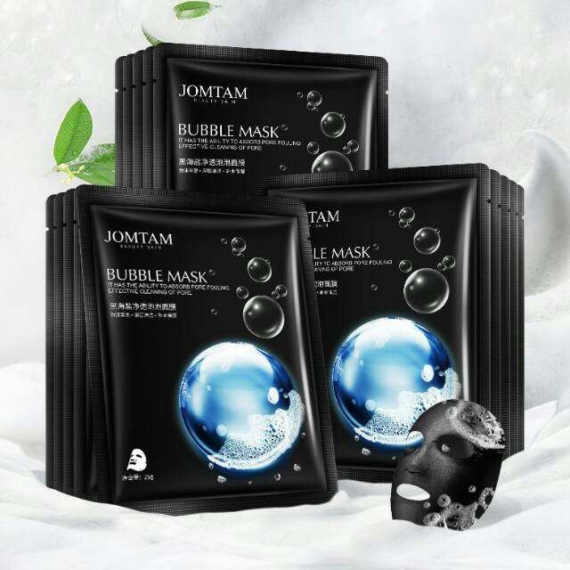 Jual BUBBLE MASK BLACK SALT JOMTAM | Shopee Indonesia