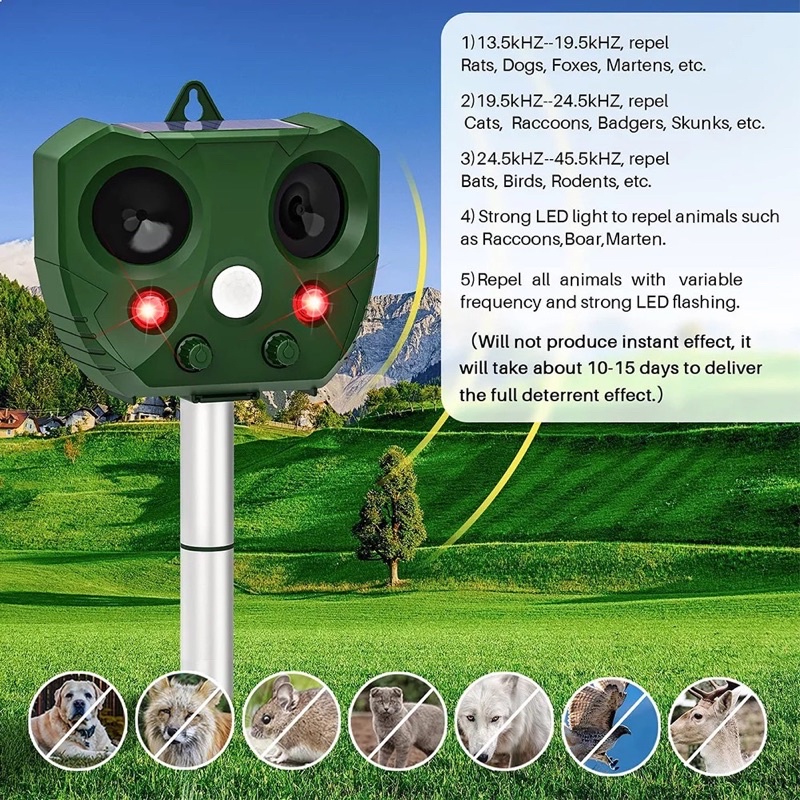 Jual Yieryi Bird Repeller IP66 Ultrasonic Mouse Animal Repeller Outdoor ...