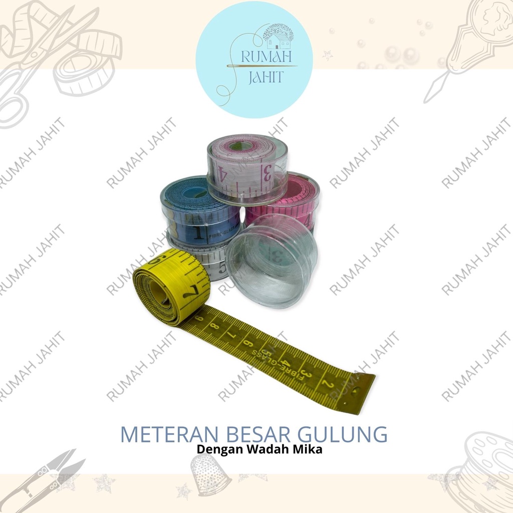 Jual Meteran Jahit Besar / Meteran roll wadah mika | Shopee Indonesia
