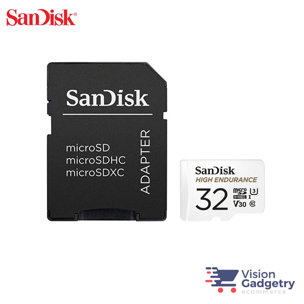 Jual SanDisk High Endurance Video Monitoring Micro SD Card with Adapter ...