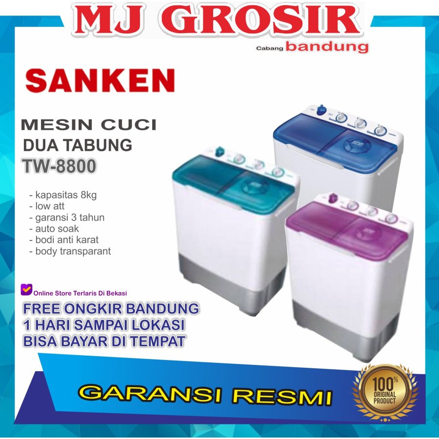 Jual Mesin Cuci Sanken Tw 8800 7kg 2 Tabung Tw8800 7 Kg X Tor