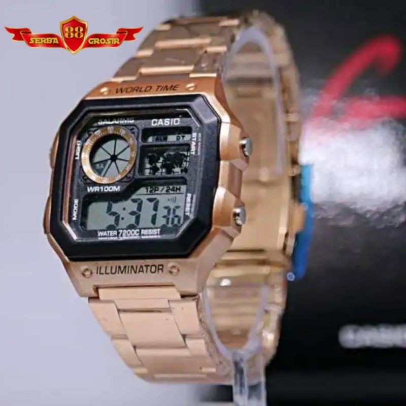 Jual jam digital pria terbaik Jam Tangan Pria Casio AE1200 WHD