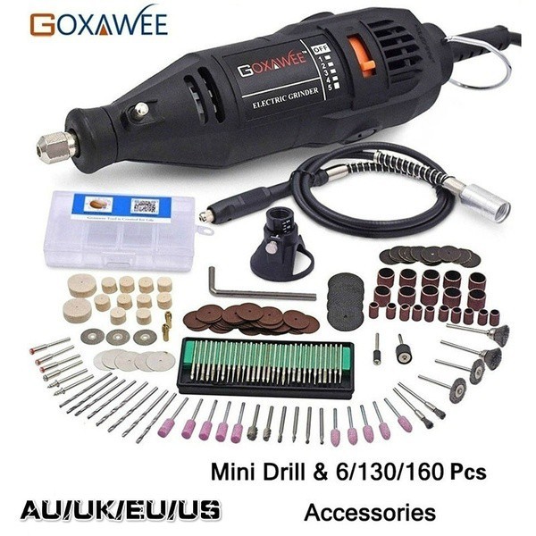 Jual Power Tools Electric GOXAWEE Mini Drill Rotary Grinder DIY Drill ...
