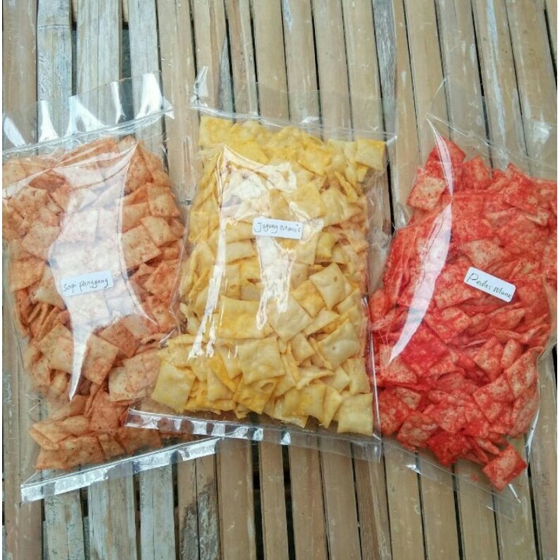 Jual Cod[80gr] Keripik Kulit Lumpia Keripik Pangsit Kulpi Renyah Enak