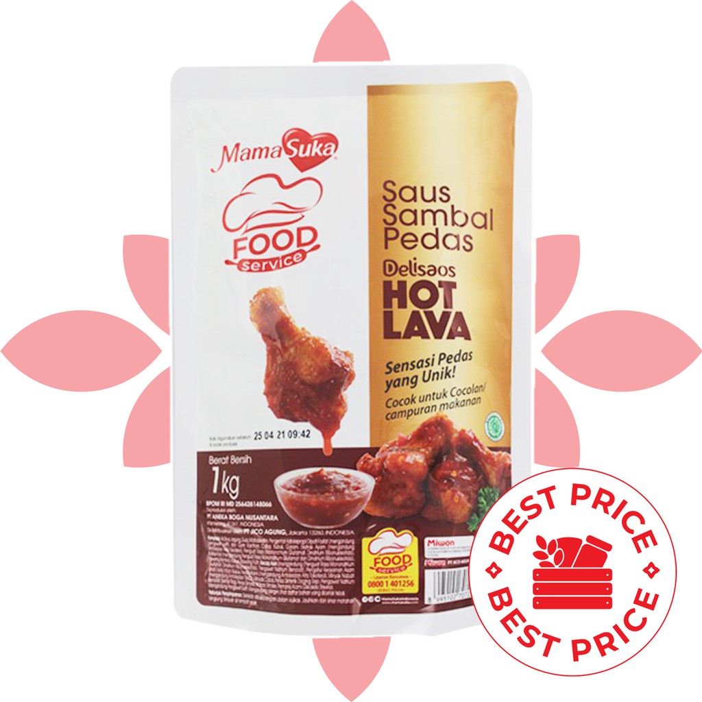 Jual Mamasuka Delisaos Saus Sambal Hot Lava 1kg Shopee Indonesia