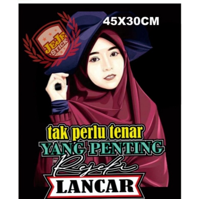 Jual STICKER PRINTING GAMBAR DENGAN KATAKATA UNTUK KACA ATAU PINTU